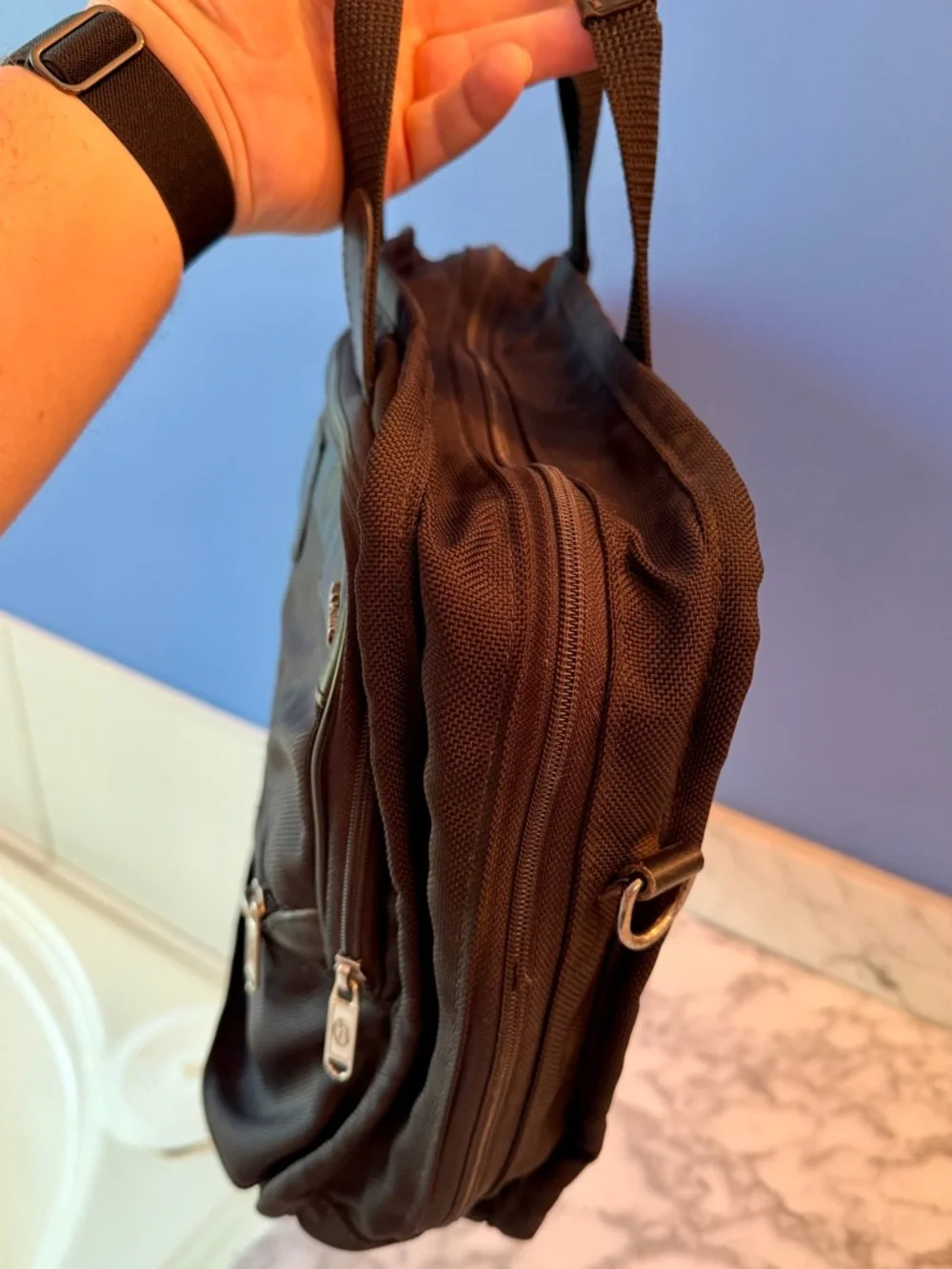 Hartmann 21” Black Ballistic Nylon Expandable Briefcase Travel Bag 21x12x8